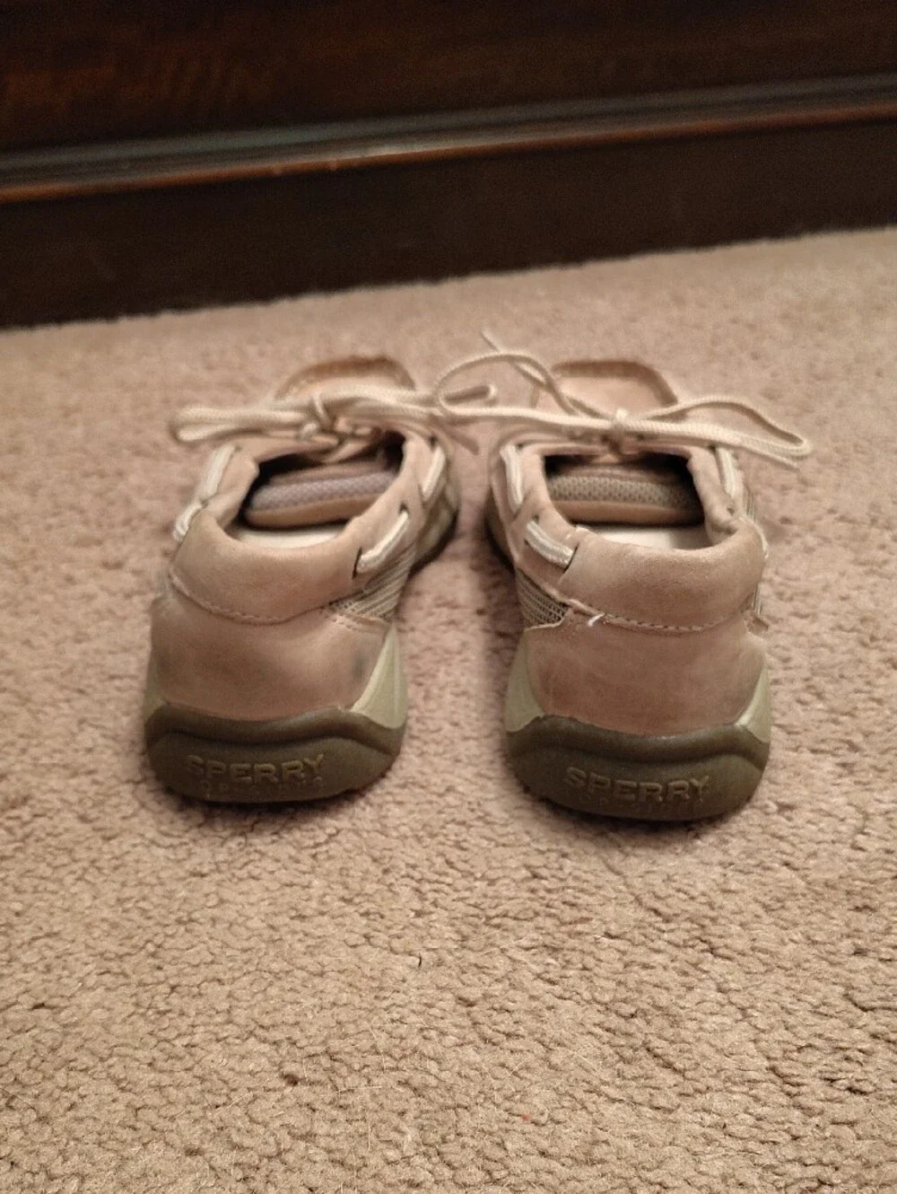 Sperry Kids Light Beige/Taupe Boat Shoes